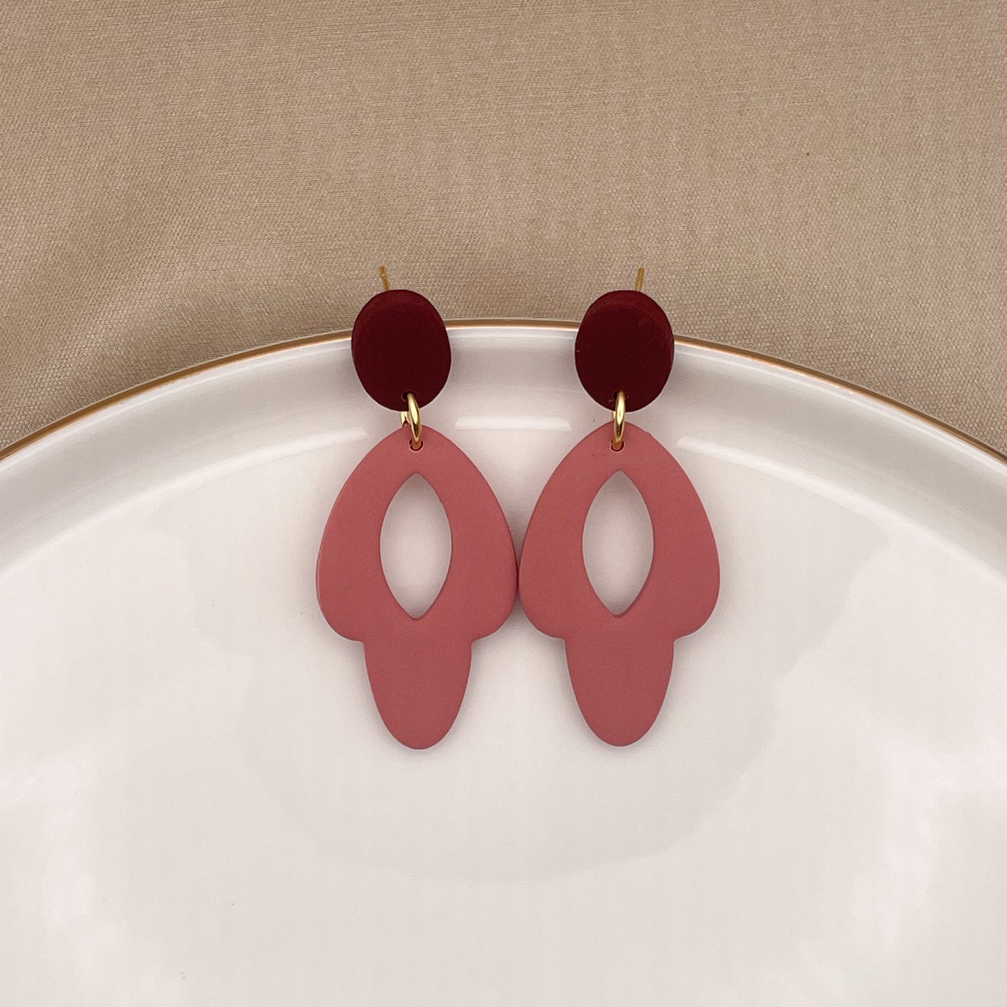 LANA roze met bordeaux