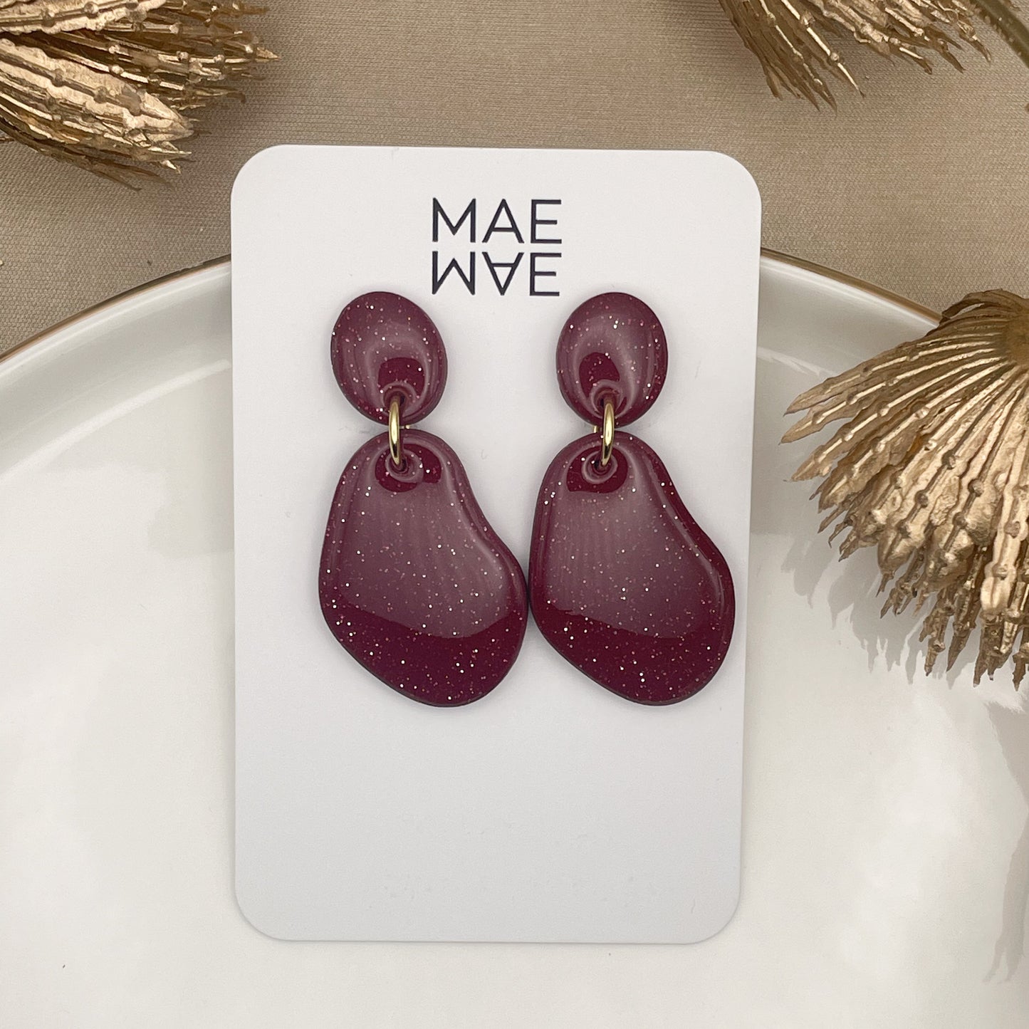 JONI bordeaux glitter