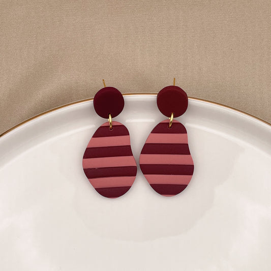 JONI roze bordeaux gestreept